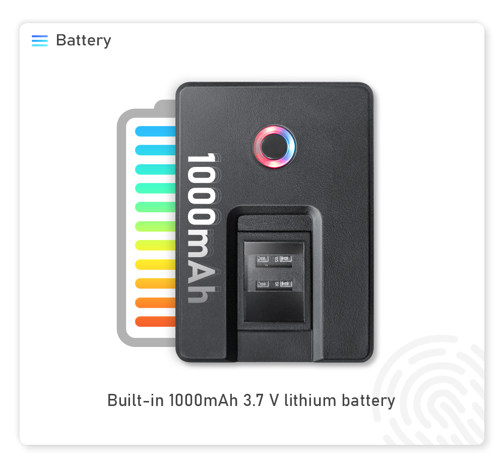 HF4000Plus Fingerprint Scanner battery