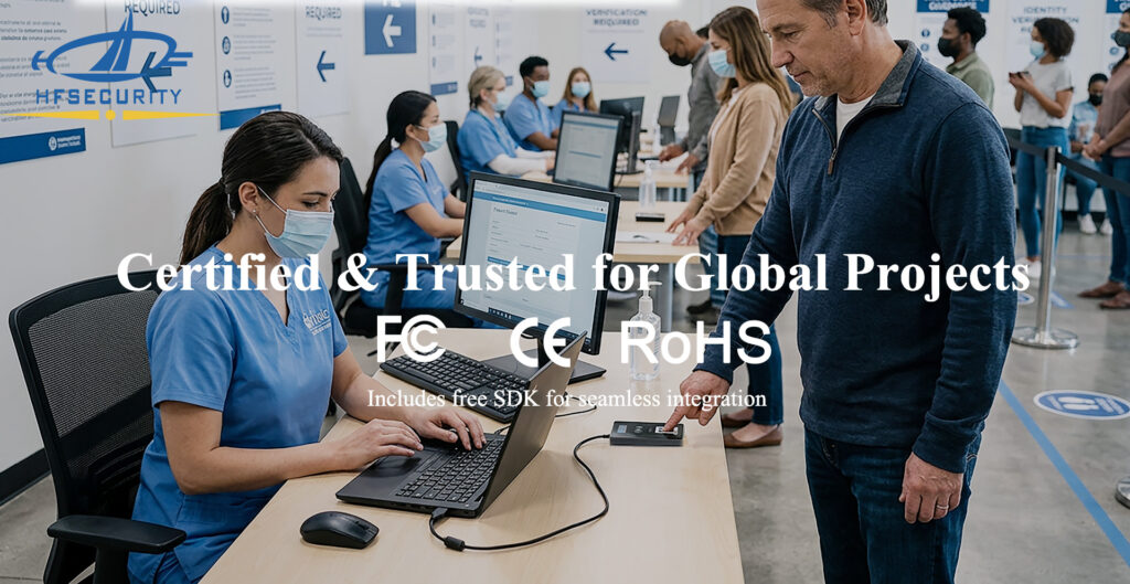 HF7000Pro CE FCC Certificated Biometric Fingerprint Scanner